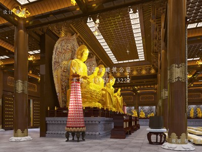 香洲寺庙大雄宝殿装修设计施工