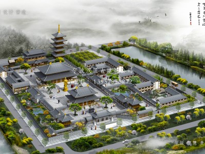 香洲寺庙建筑总体规划方案