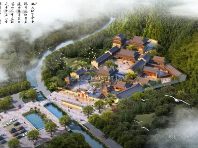 香洲资教寺总体建筑规划方案图