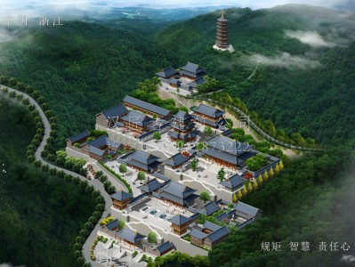 香洲龙王寺古建规划设计布局图