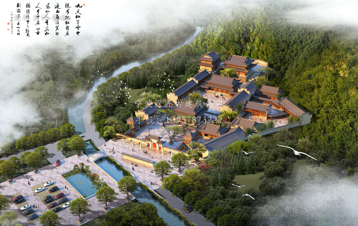 香洲资教寺总体建筑规划方案图